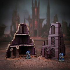 Alien Hive World Three Storey Ruin (D) - Fat Dwarf