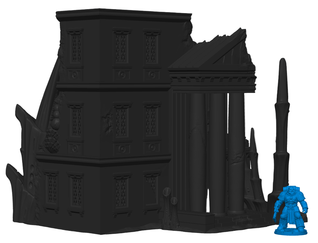 Alien Hive World Three Story Ruin (A) - Fat Dwarf