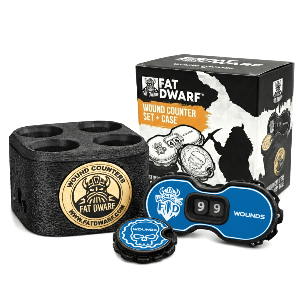 Tabletop Wound Counter Set, 12 Premium Counters - Fat Dwarf