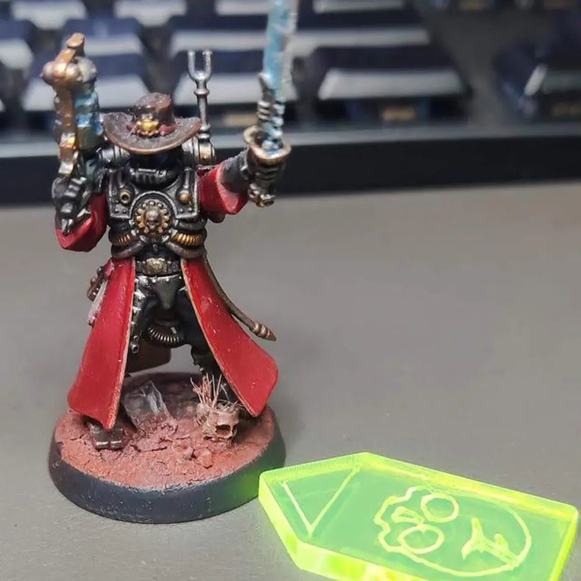 x10 Fluorescent Battle Shock Tokens - Fat Dwarf