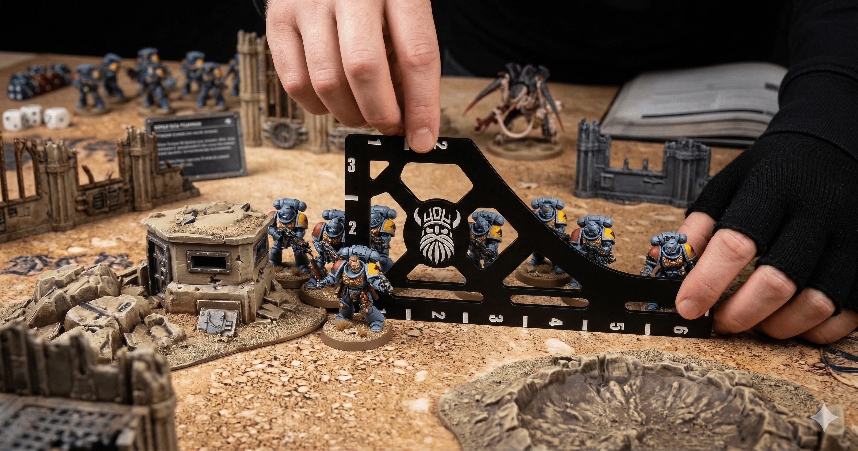 6 Inch Tactical Gauge Movement Range Ruler - Fat Dwarf