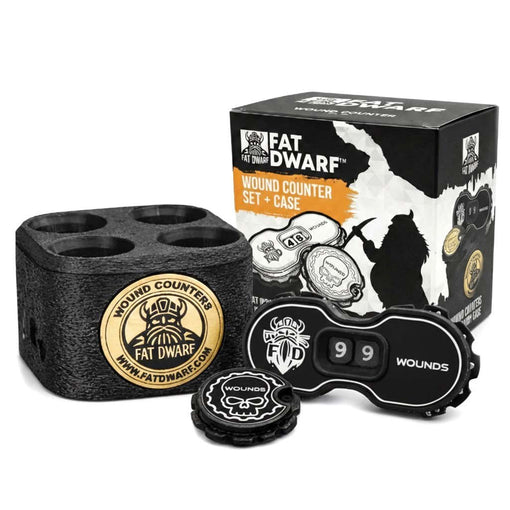Tabletop Wound Tracker Set – x8 16 Wounds Counters - Fat Dwarf