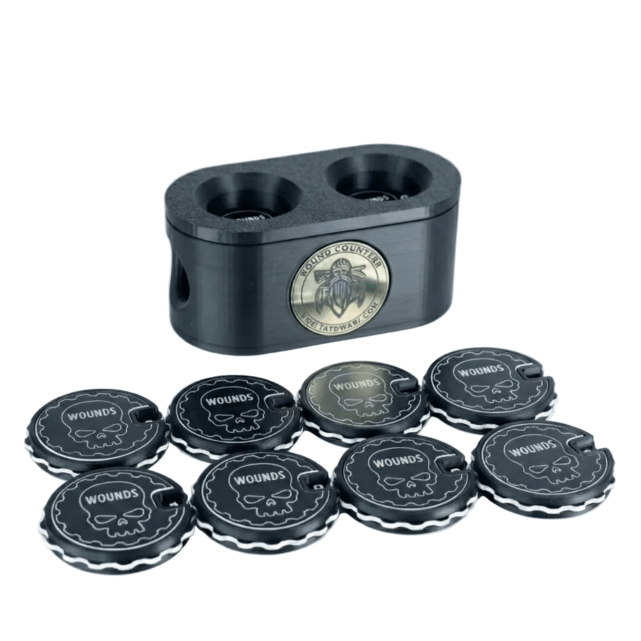 Tabletop Wound Counter Tracker Set, 12 Premium Counters - Fat Dwarf
